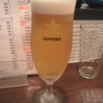 西天満バル - サッポロ黒ラベル生 ￥３８０