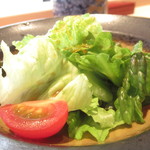 鮨処とうげ - １日８食限定・店主のこだわりランチ　１８００円（税込）のサラダのアップ【２０１８年１２月】