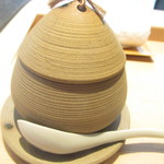 鮨処とうげ - １日８食限定・店主のこだわりランチ　１８００円（税込）の茶碗蒸しのアップ【２０１８年１２月】