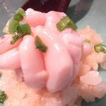 鮨処とうげ - １日８食限定・店主のこだわりランチ　１８００円（税込）の寿司屋の真だちのリゾットのアップ【２０１８年１２月】