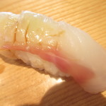 鮨処とうげ - １日８食限定・店主のこだわりランチ　１８００円（税込）の握り・ソイのアップ【２０１８年１２月】