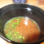 鮨処とうげ - １日８食限定・店主のこだわりランチ　１８００円（税込）の味噌椀のアップ【２０１８年１２月】