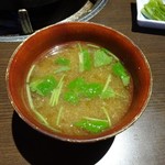 ろばた - お味噌汁はナメコ♪