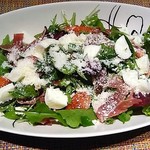 大洗料理つかさ - 美明豚３年熟成生ハムと、イタリア産モッツァレラチーズのサラダ