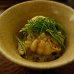 日本料理 晴山 - 白子の蒸し寿司