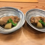 柚木元 - 小熊の手と足の醤油煮込み食べ比べ