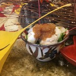 柚木元 - 鹿の脳味噌と水菜のサラダ