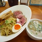 俺のラーメン あっぱれ屋 - スーパーつけめん小（150g）＋メンマトッピング（つけめん小の時は無料）