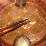 Sasamoto - 煮込み鍋(閉店近く)