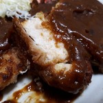 レストランメロディ - チキンカツレツ(1050円)　カツ断面