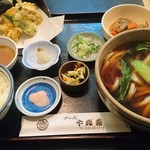 めん処　やぶ義 - うどん天ぷら定食