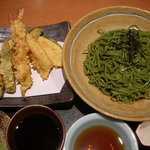 Ten Haru - 天ぷらと茶そばのセット