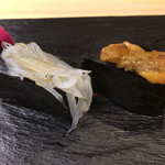 晶 - 6貫目『白魚』7貫目『ムラサキウニ』