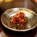 稲庭うどん 鴇 - ～稲庭うどん 鴇～
      鶏ハムと塩レモンのさっぱりうどんの付け合わせ
      辛くないラー油