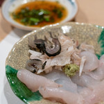 うを徳 - 2018.12 東京湾天然トラフグお造りと皮刺し