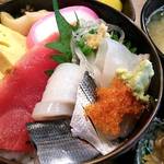 王将 - ちらし寿司ランチ　小鉢塩辛