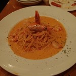 ジロラモ - 海老のトマトクリームスパゲッティ