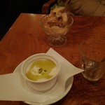 ジロラモ - 手作りピスタチオのパンナコッタ、マロンジェラート