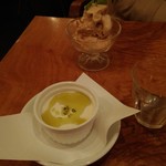 ジロラモ - 手作りピスタチオのパンナコッタ、マロンジェラート