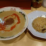 博多拉担麺 まるたん - チャーハンセット(ネギ抜き)