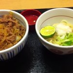 なか卯 - 和風牛丼＋酢だち小うどんセット