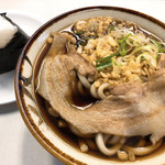 豊しま - 肉そばと鮭おにぎり