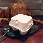 炭火焼鳥コクレ - 鶏肉とカボチャの茶碗蒸し