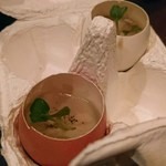 鶏肉とカボチャの茶碗蒸し