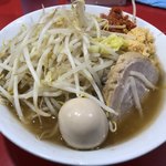 ラーメン風林火山 - 味玉ラーメン少なめ＋ニンニク・ショウガ:800円