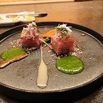 Reconnaissance - 大分県産 ハマチと紅芯大根 ミルフィーユ仕立て 201812