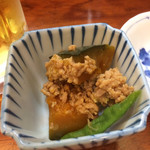 鮨虎 - かぼちゃの煮物  鶏そぼろかけ