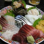 棟梁 - （2011/9月）予約してあった刺身盛り3人前