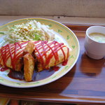 洋食レストラン キッチン･シューラク - シェフ’Ｓ　オムライス（スープ付）