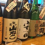 Torimaruyotsubashiten - 右から2本目が「山猪」