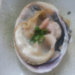 新島水産 - 大アサリが焼けました。