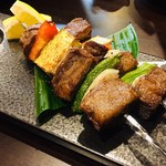 馳走飯屋 成佑 - 長萩和牛ハラミ串焼き¥800(1本)。食べごたえあり！