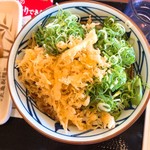 丸亀製麺 - 天かす、ネギ大盛り