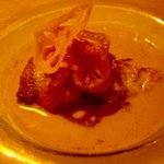 コムシコムサ - のどぐろのポワレ蓮根揚げ添え