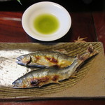 飴源 - 焼鮎は蓼酢で