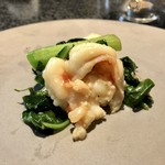 イチリン ハナレ - カイラン菜と海老の紹興酒炒め2