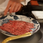 秋田牛鉄板焼 銀座五明 - 特選秋田牛のすき焼き