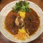 SPICY CURRY 魯珈 - 2種カレー(ラムコルマ、チキン)＋るうろう煮玉子