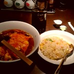 上海華龍 - 【2018.12.14(金)】日替わりランチ①(天津ラーメン＋五目チャーハン)780円