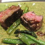 日本料理 TOBIUME - 大地。筑穂牛とコマツナの温かいお浸し