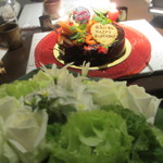 日本料理 TOBIUME - 花束まで用意くださりました