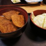 小川家 - ロースカツ丼　塩キャベツ