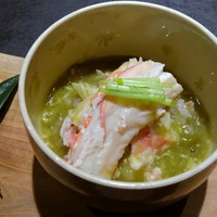十皿 - 蒸し松葉ガニ 蓮根