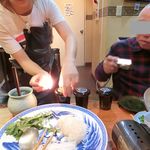 千代の追風 - ひれ酒