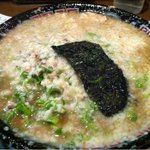 無鉄砲  - 豚骨ラーメン（超こってり、ネギ多め）