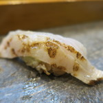 寿司栄 - 天草クエエンガワ炙り